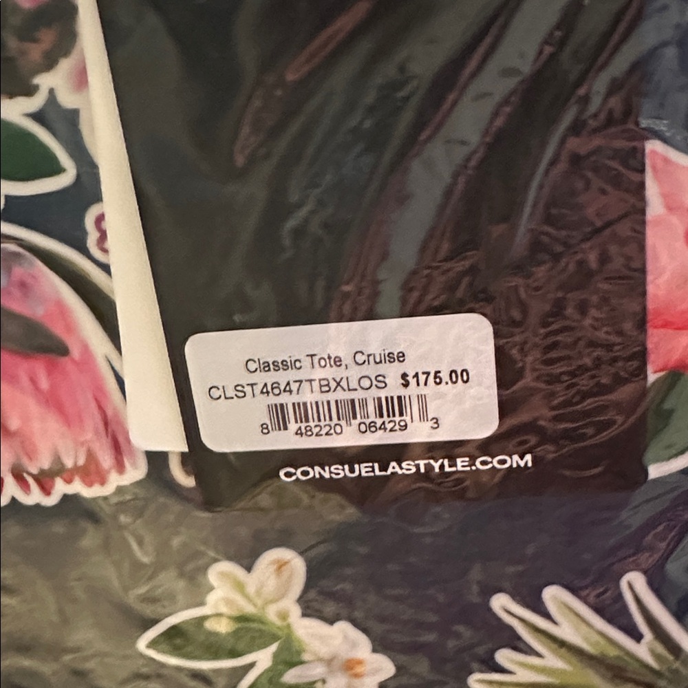 Consuela (Cruise) Vibrant Floral and Fruit Accent Tote - Picture 4 of 5